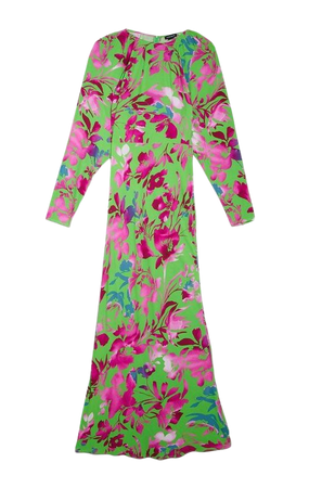 Silhouette Floral Batwing Midi Dress | Karen Millen