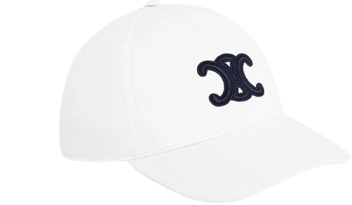 celine triomphe baseball cap white
