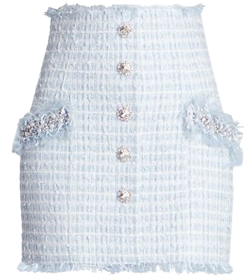 Balmain Buttoned Embellished High-Waist Skirt