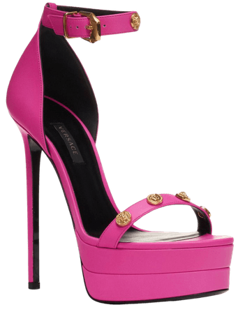 Versace pink platforms heels