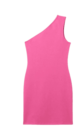 Cindy One-shoulder Dress - Pink - Weekday WW