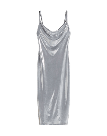 Strappy draped midi dress - Dresses - Woman | Bershka