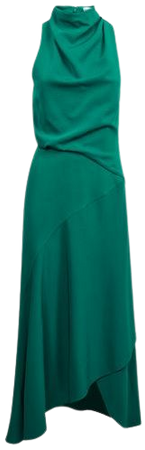 Reiss Giana High Neck Draped Midi Dress | REISS USA