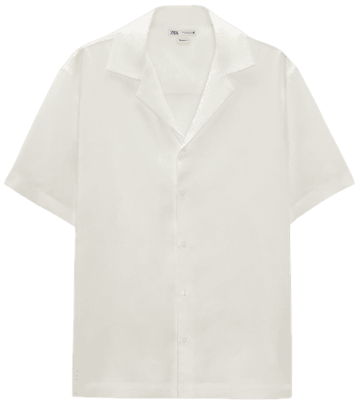 LYOCELL - LINEN BLEND SHIRT - Oyster White | ZARA United States