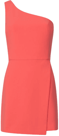 Whisper One Shoulder Envelope Dress Hibiscus | French Connection US