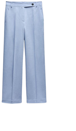 ZW COLLECTION STRAIGHT CUT SUIT PANTS - Light blue | ZARA United States
