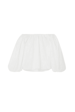 White Off-the-shoulder cotton-poplin blouse | Alaïa | NET-A-PORTER