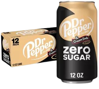 Dr Pepper Zero Sugar Cream Soda - 12pk/12 Fl Oz Cans : Target