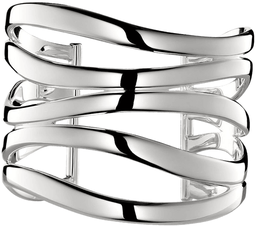 Christofle Rivage sterling silver cuff bracelet