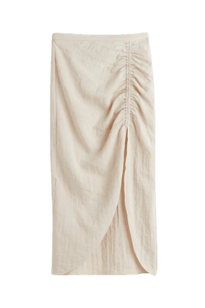Draped skirt - Light beige - Ladies | H&M US