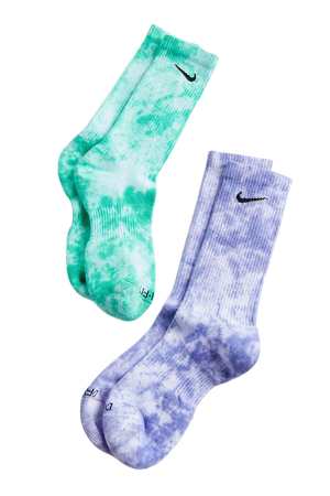 Nike Everyday Plus Cushioned Tie-Dye Crew Sock 2-Pack | Urban Outfitters