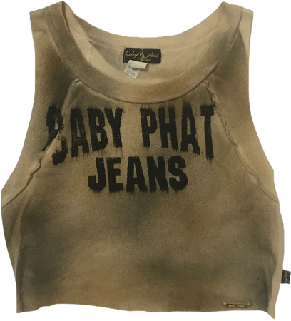 baby phat jeans grunge crop tank top