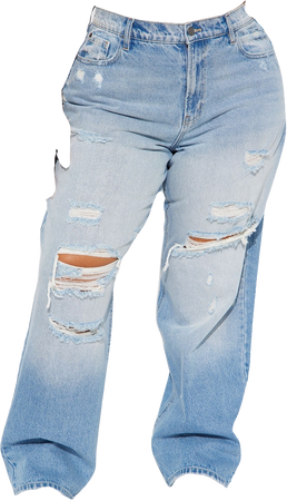 On Trend 90’s Baggy Jeans - Light Wash