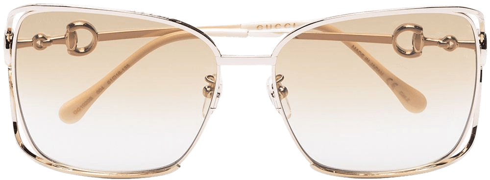 Gucci Eyewear Horsebit oversize-frame sunglasses - FARFETCH