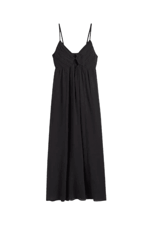Chiffon Slip Dress - Black - Ladies | H&M US