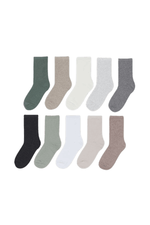 10-pack Socks - sage stone brown khaki green - Ladies | H&M US