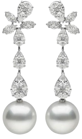 Yoko London 18kt White Gold South Sea Pearl And Diamond Earrings - Farfetch