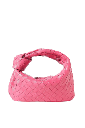 Pink Jodie mini knotted intrecciato leather tote | Bottega Veneta | NET-A-PORTER