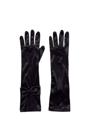 Bow Satin Opera Glove | Urban Outfitters