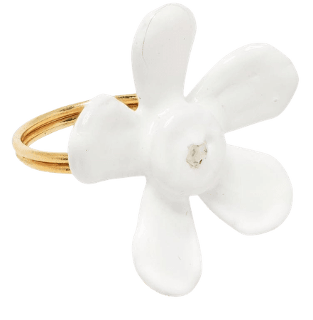 Marni enamelled-flower Ring