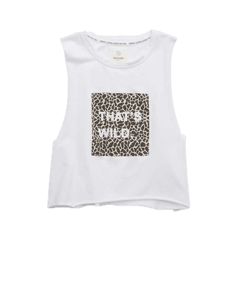 OFFLINE Terry Wild Graphic Cropped Tank Top