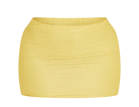 plt yellow mini skirt