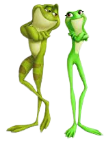 Tiana & Naveen (frogs)