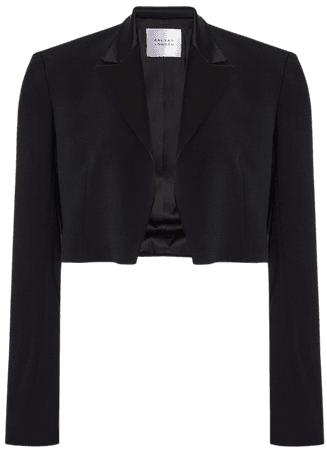 Zengel Satin-Trimmed Crepe Cropped Blazer By Galvan | Moda Operandi