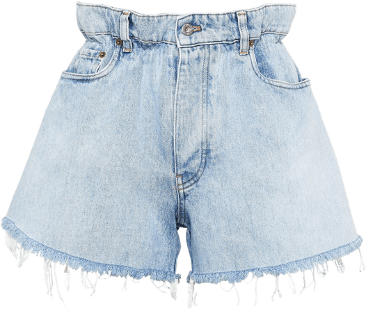 Miu Miu high-waisted denim shorts - FARFETCH
