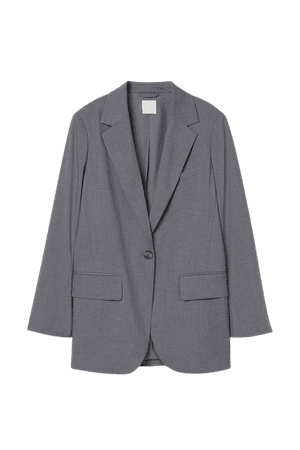 Oversized Jacket - Gray melange - Ladies | H&M US