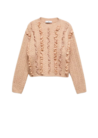 Ruffled crop sweater - Women | Mango USA