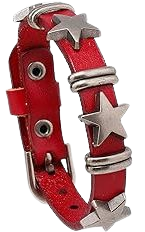 Amazon.com: Heavstjer Punk Rock Alloy Star Studded Bracelet Belt Buckle Wristband Leather Cuff Bracelet(Red): Clothing, Shoes & Jewelry