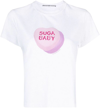Alexander Wang Suga Baby-print Shrunken T-shirt - Farfetch