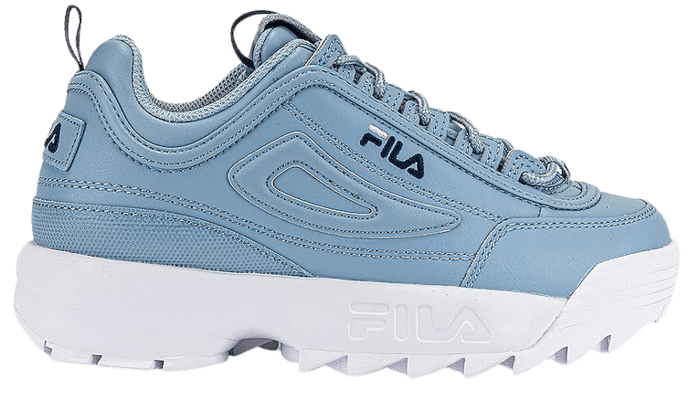 Fila Disruptor II Premium Sneaker in Blue Fog, India Ink & White | REVOLVE