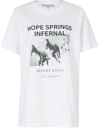 ALLSAINTS US: Womens Santo Boyfriend T-Shirt (optic_white)
