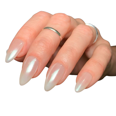 pearl almond nails