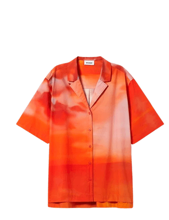 Ava Printed Short Sleeve Shirt - Sunset - Weekday WW