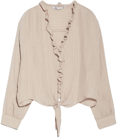 TEXTURED KNOTTED BLOUSE | ZARA United States
