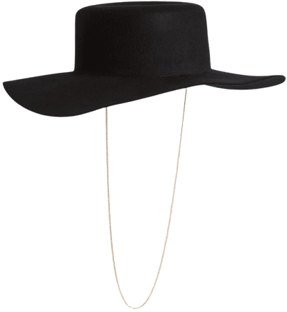 ALLSAINTS US: Womens Mila Chain Wool Bolero Hat (black)