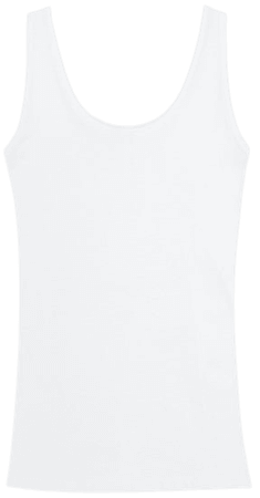 Brie White Cotton-Jersey Vest Top – REISS
