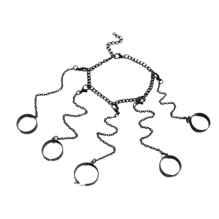 Amazon.com: Zeshimb Punk Finger Ring Bracelet Layered Tassel Chain Bracelet Open Ring Bracelet Hand Chain Slave Bracelet Hand Harness Chain Adjustable Finger Chain Bracelet Jewelry for Women and Girls: Clothing, Shoes & Jewelry