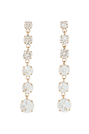 Gold Gold-tone Swarovski crystal earrings | Roxanne Assoulin | NET-A-PORTER
