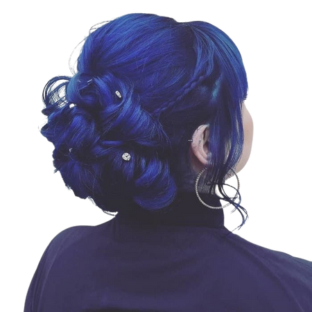 Navy Blue hair Bun