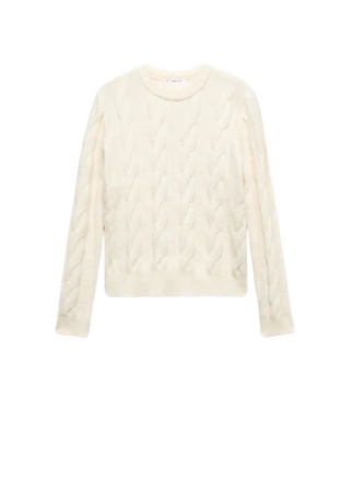 Fitted cable knit jumper - Women | Mango USA