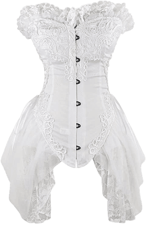 Europax Halloween Victorian Gothic Lingerie Overbust Corset Dress Bustier  Lace Skirt: .ca: Clothing & Accessories