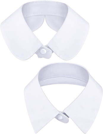 Amazon.com: 2 Pieces Faux Collar False Lapel Detachable Blouse Collar Women's Girls Faux False Collar Simplicity Collar, 2 Styles, Medium (White) : Clothing, Shoes & Jewelry