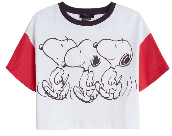 Contrast Snoopy T-shirt - New - Bershka United States