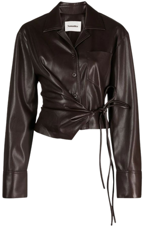 Nanushka Merano faux-leather Asymmetric Shirt - Farfetch