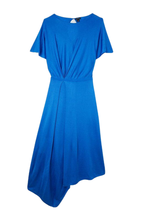 Slinky Knit Angel Sleeve High Low Dress | Karen Millen