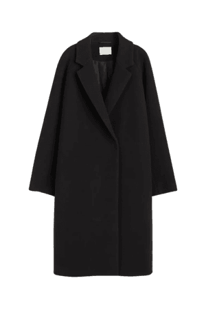 Double-breasted Coat - Black - Ladies | H&M US